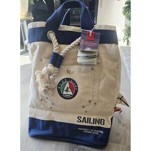 Blue Island Capri Sport Heavy Quality Canvas Bag Tote NWT Nautical Beach Sailing